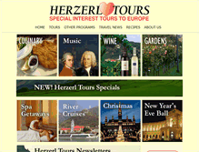 Tablet Screenshot of herzerltours.com